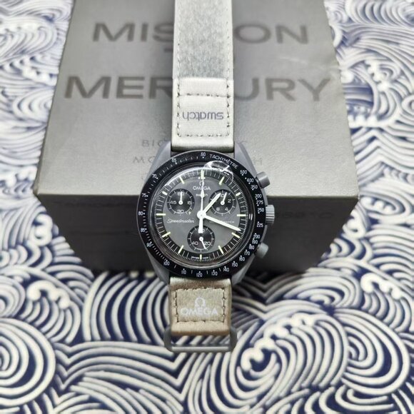 🚕Swatch x Omega Moonswatch Mission Mercury - Bioceramic Chronograph - Picture 1 of 5